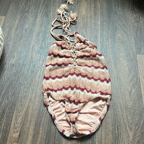 Suboo Knit Lace Front One Piece - Picture 1 of 5